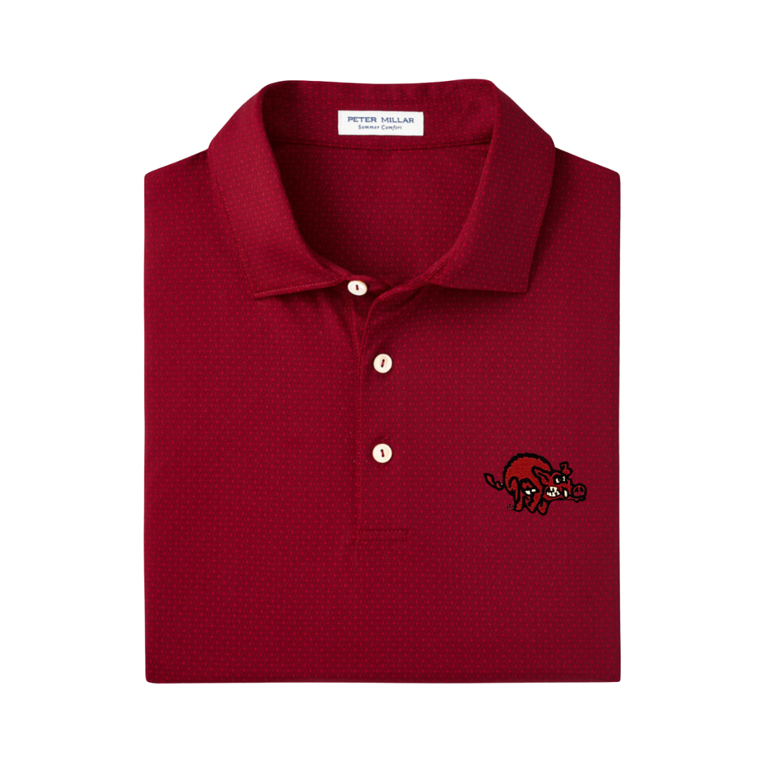 Tesseract Crazy Hog Polo | Crimson