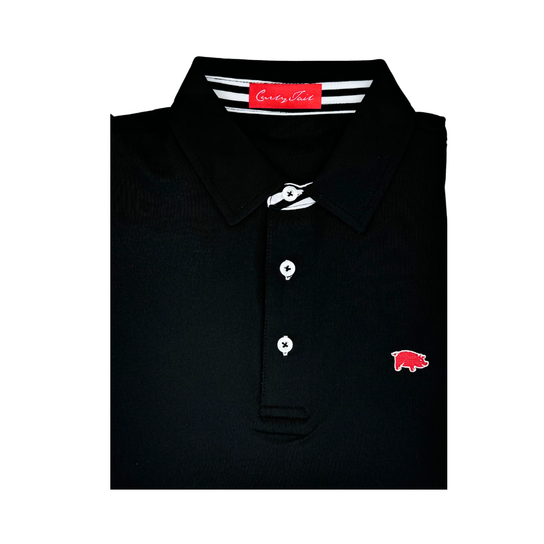 Curly Tail Polo| Black