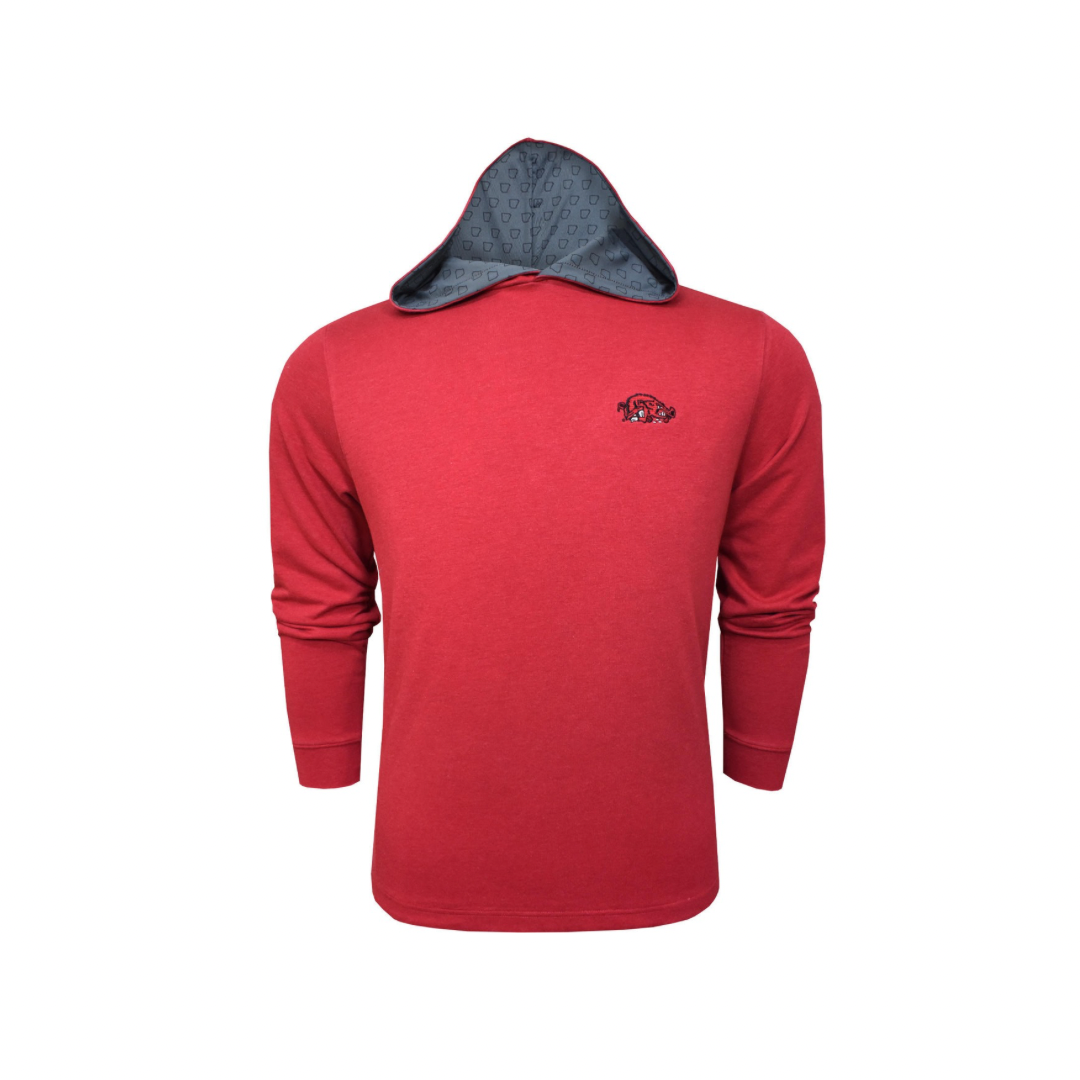 Horn Legend Slobber Hog Hoodie | Crimson & Charcoal