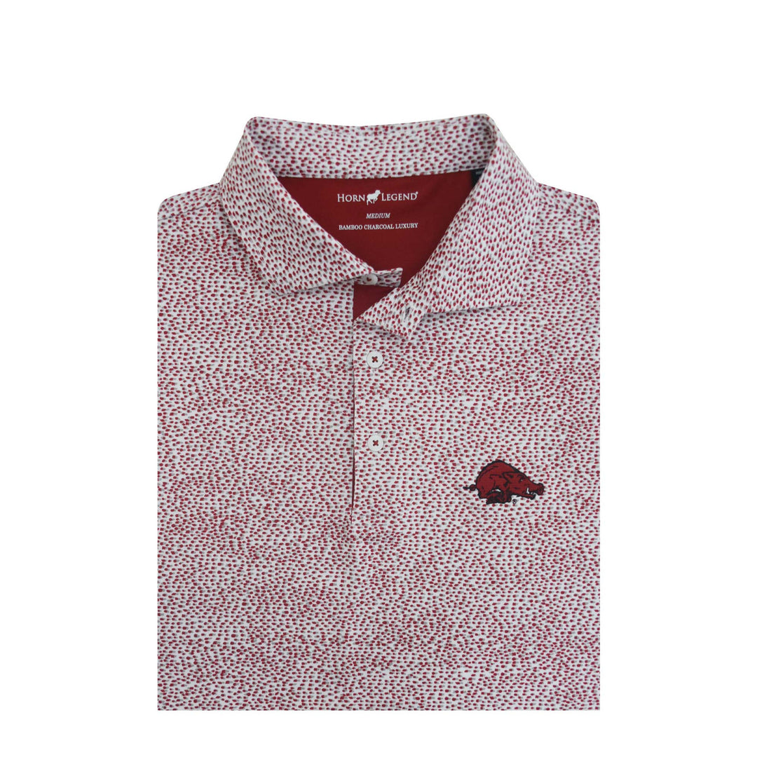 Horn Legend Slobbering Hog Polo | White/ Crimson/ Grey