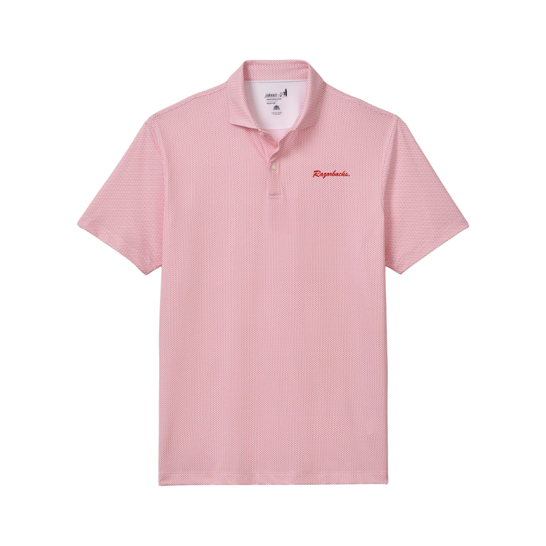 Johnnie-O Razorback Script Polo | Crimson