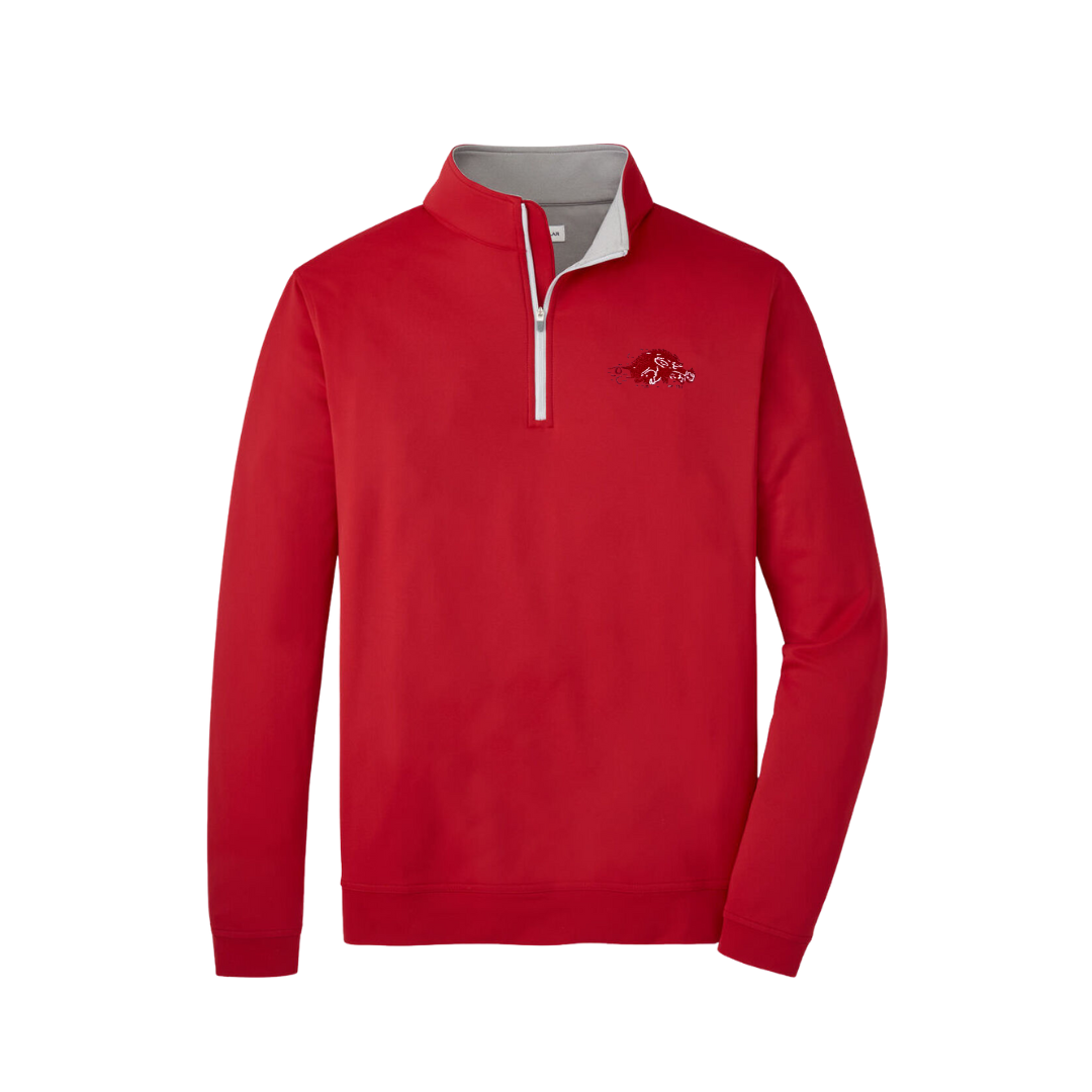 Running Hog Quarter Zip |Crimson
