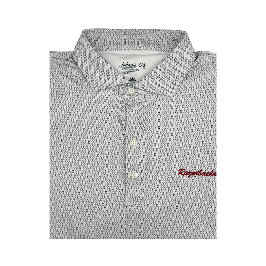 Johnnie-O Razorback Script Slade Polo | Black