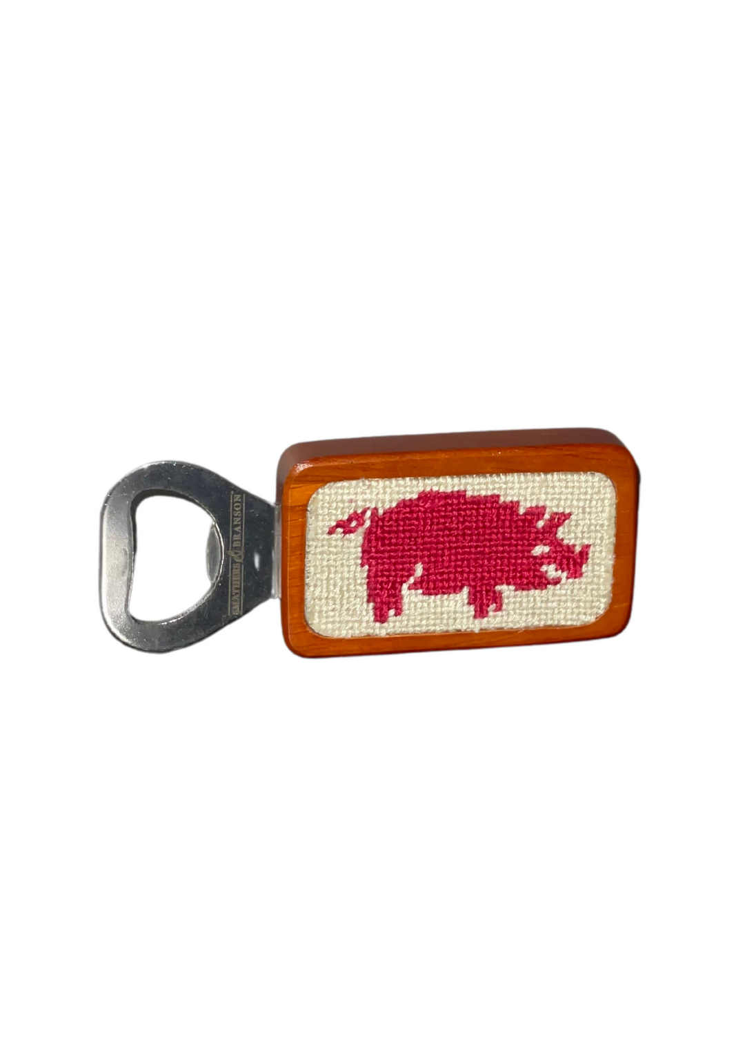 Needlepoint Curly Tail Bottle Opener | Cream