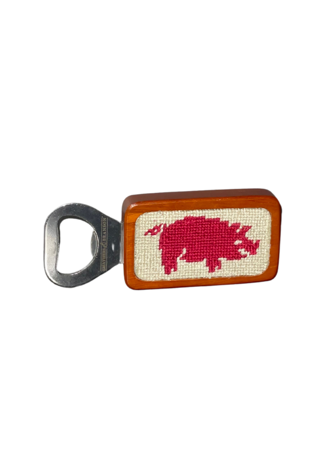 Needlepoint Curly Tail Bottle Opener| Cream