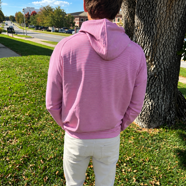Pine Sugar Stripe Hoodie Slobbering Hog| Crimson