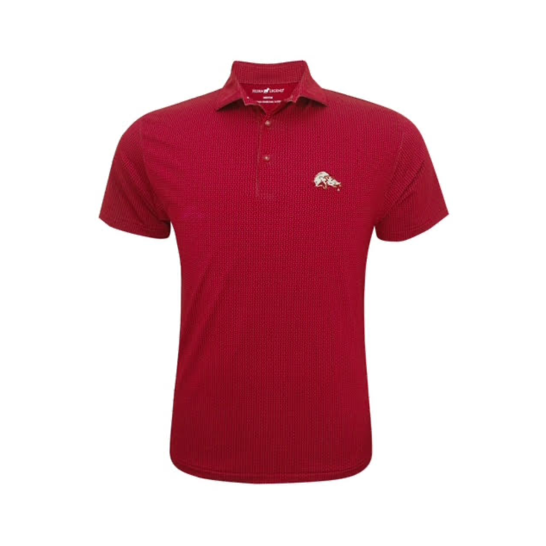 Horn Legend Running Hog Polo | Crimson / Grey