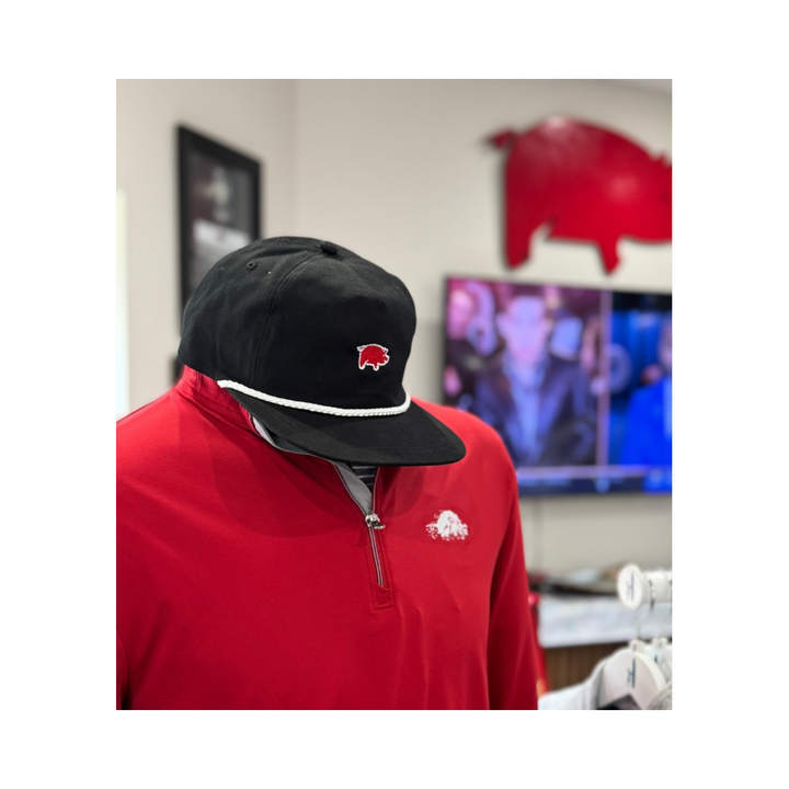 Curly Tail  Rope Hat| Black