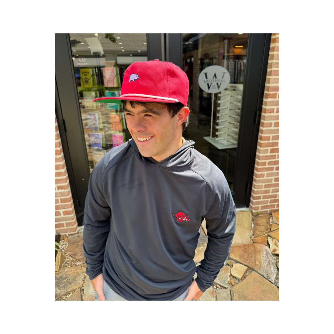 Curly Tail  Rope Cap| Crimson
