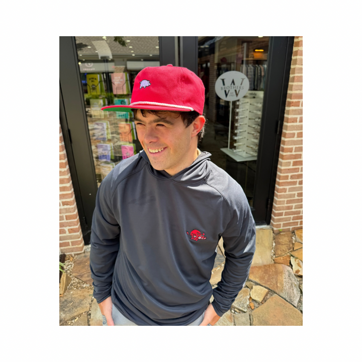 Curly Tail  Rope Cap| Crimson