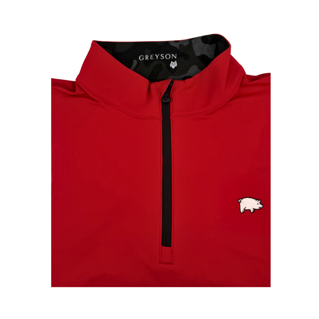 Greyson X Curly Tail Tate Quarter-Zip | Varsity Red – Walker Brothers
