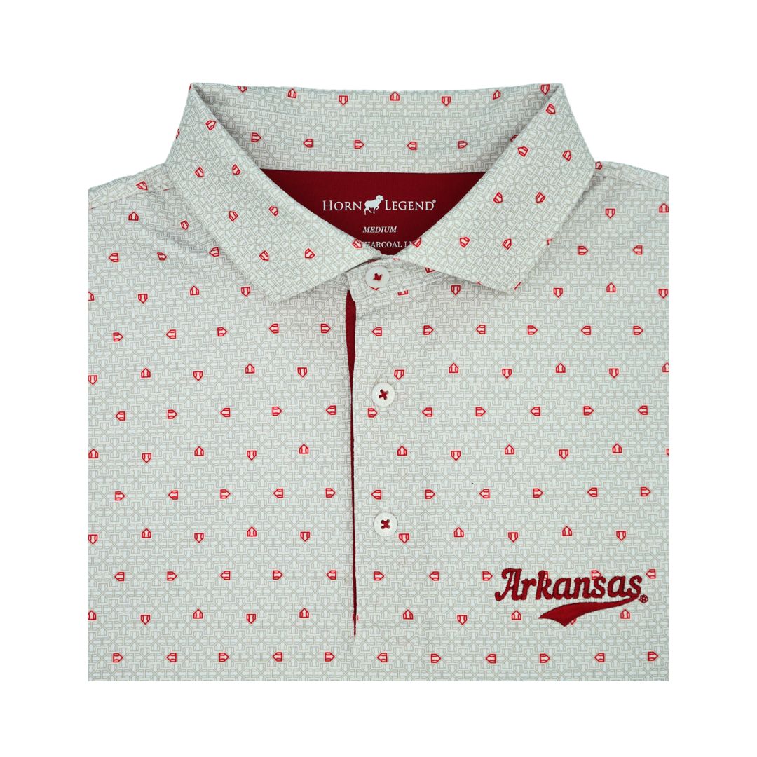 Homeplate with Arkansas Script Polo