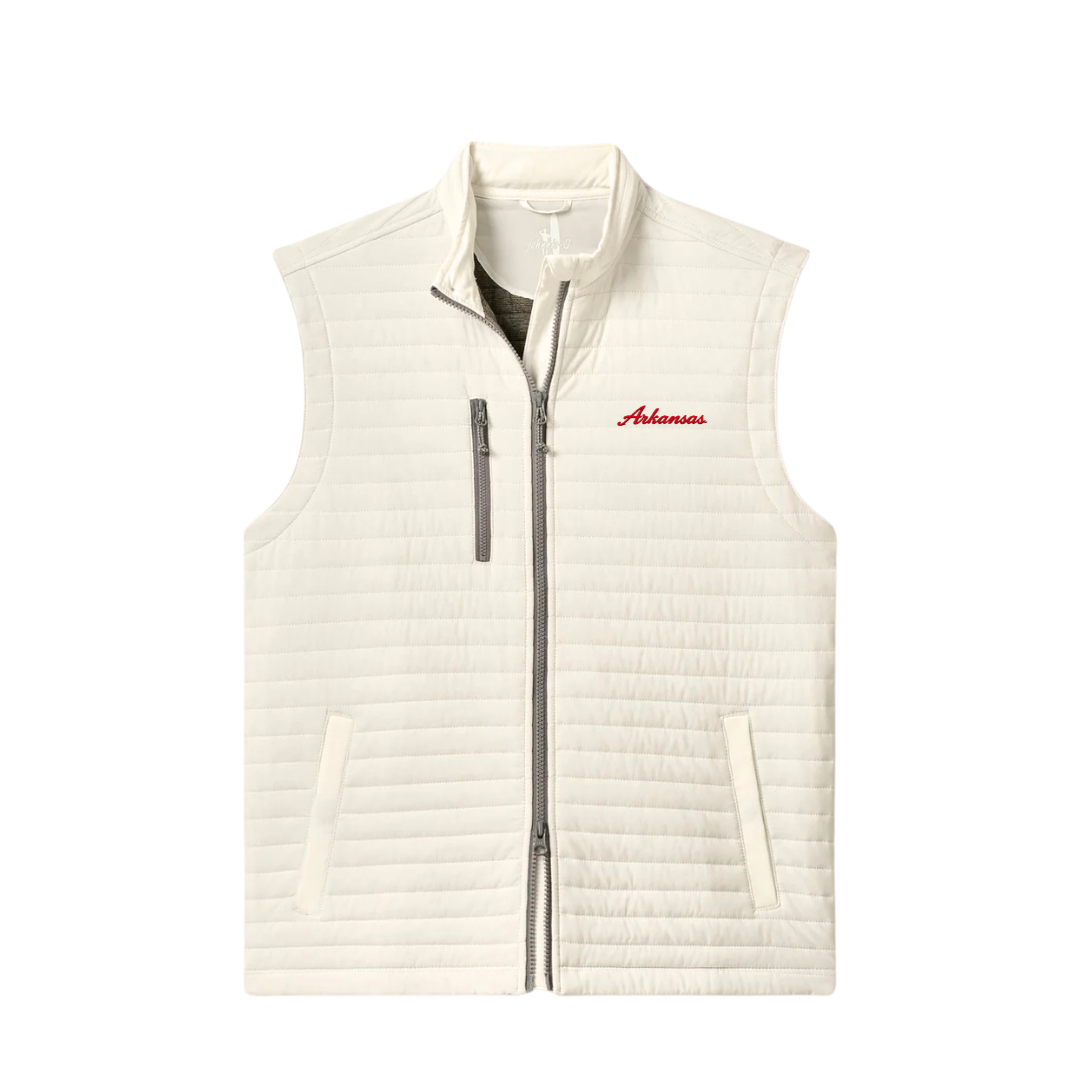 Johnnie-O Arkansas Script Crossland Vest | White