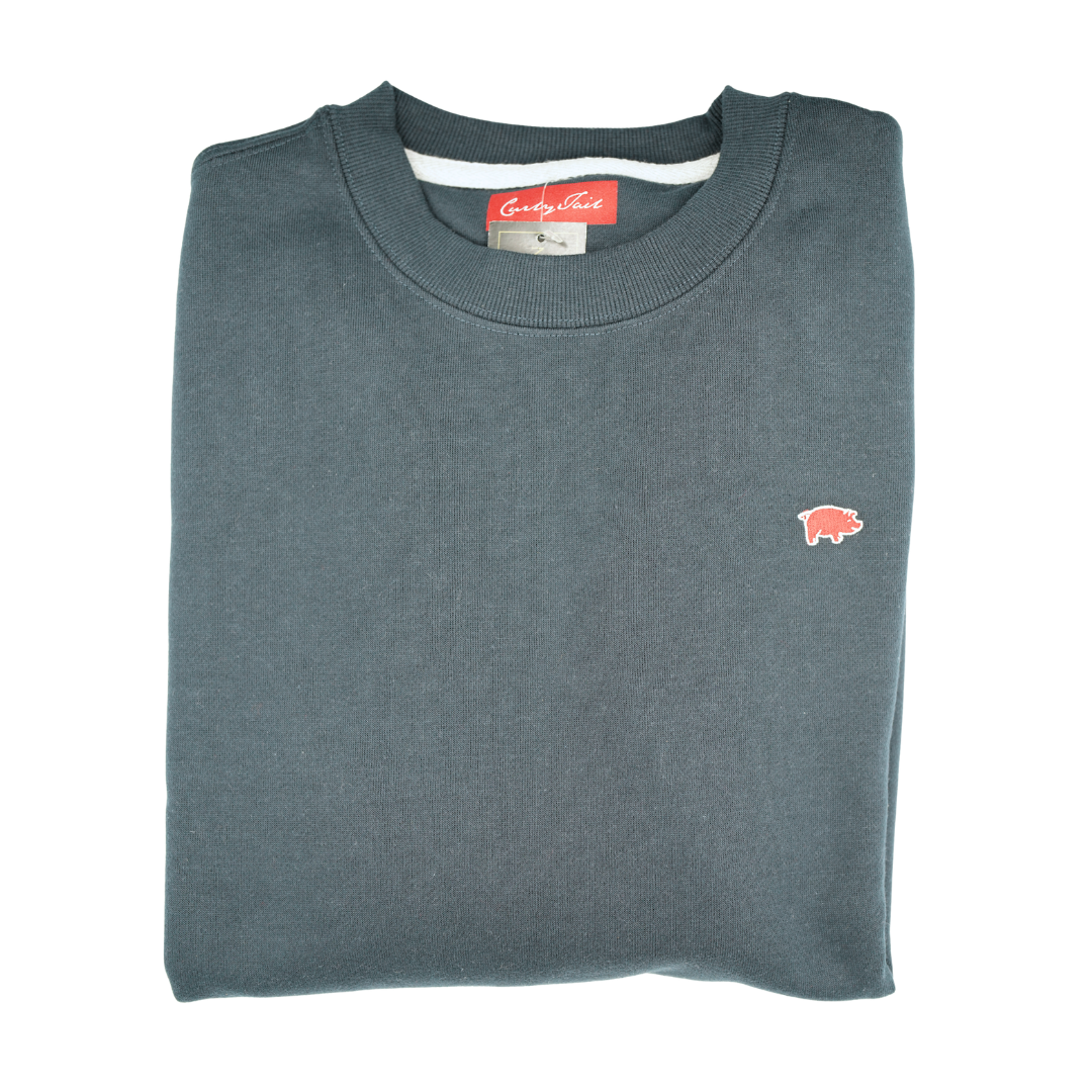 Curly Tail Crew Neck Sweater | Navy