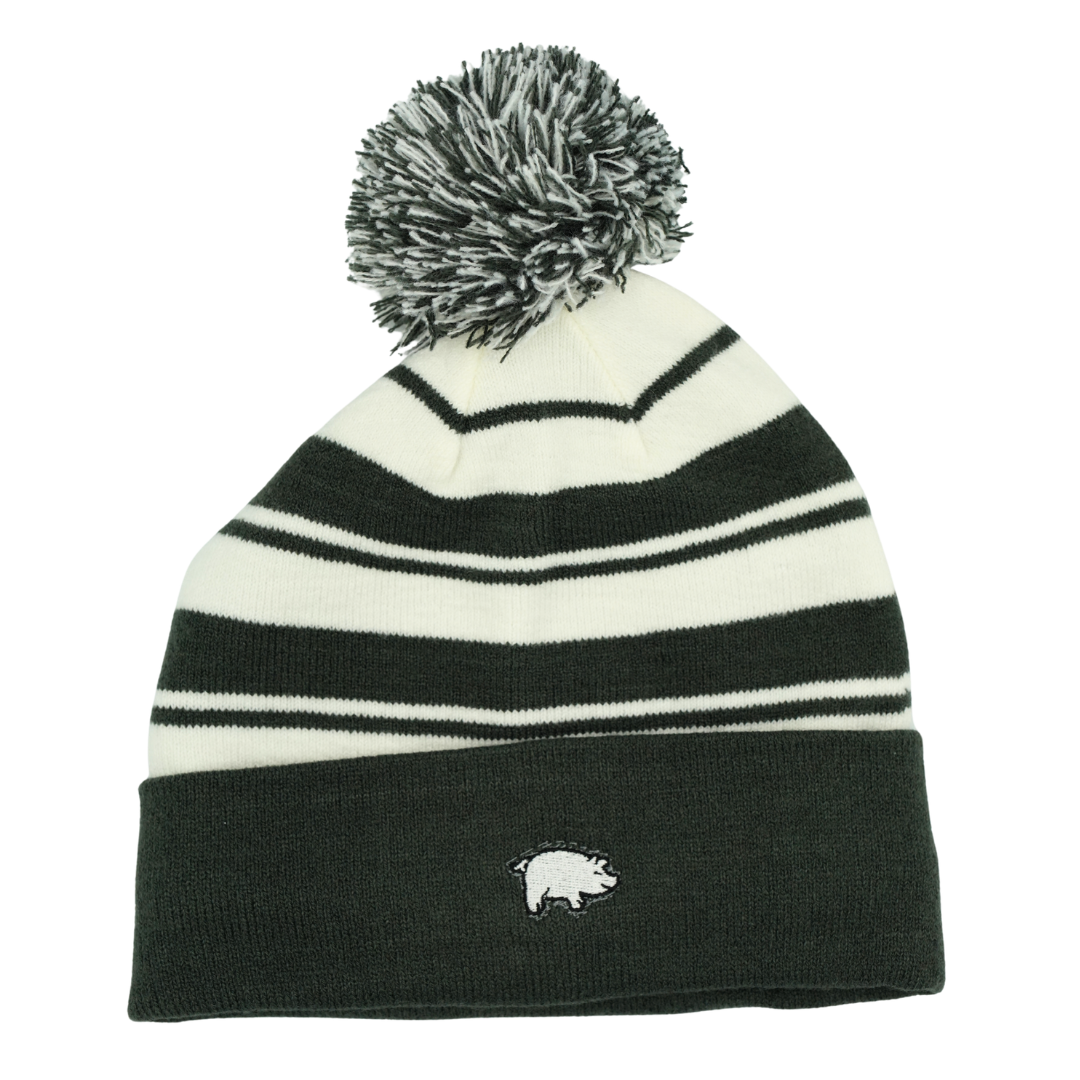 Curly Tail Cloudspin Hat (Beanie) | Grey/White