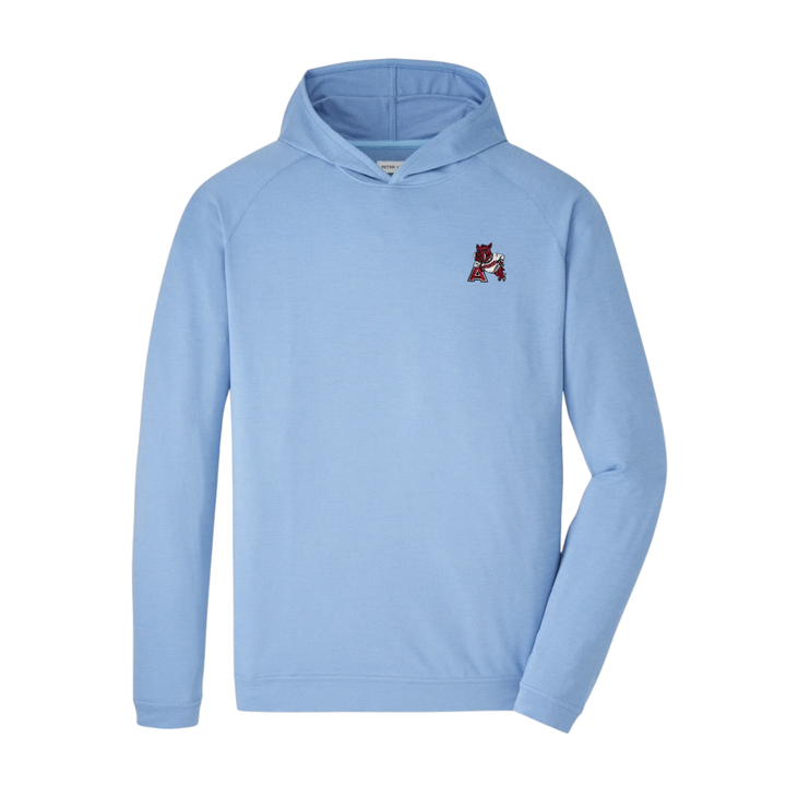 Peter Millar Hog Leaning on A Pine Performance Hoodie | Cottage Blue