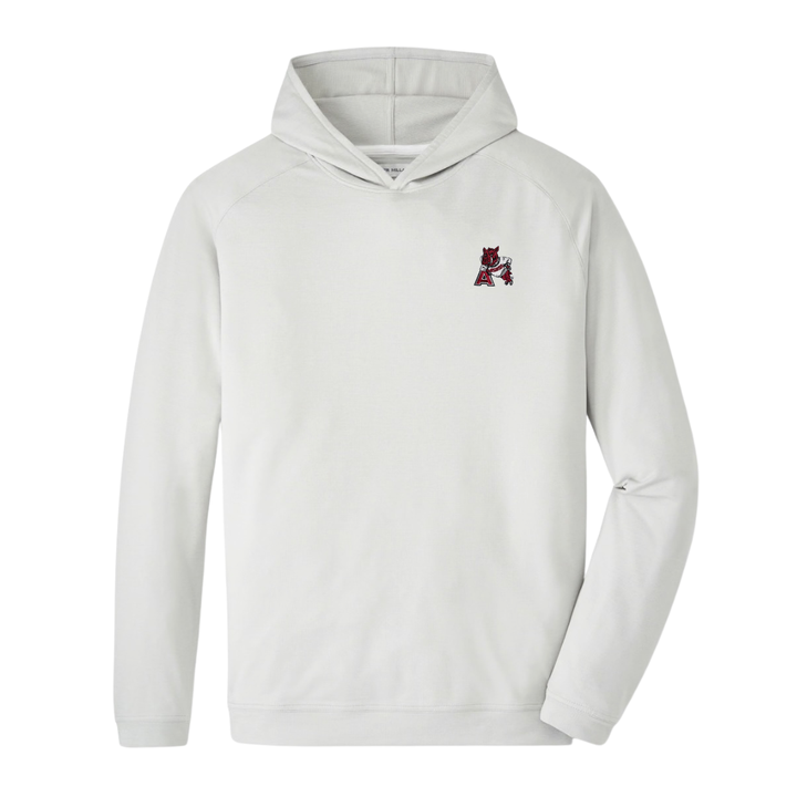 Peter Millar Hog Leaning on A Pine Performance Hoodie | British Grey