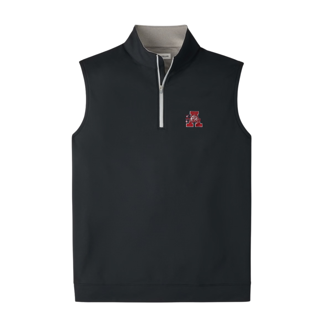Peter Millar Hog in Front of 'A' Performance 1/4 Vest | Black