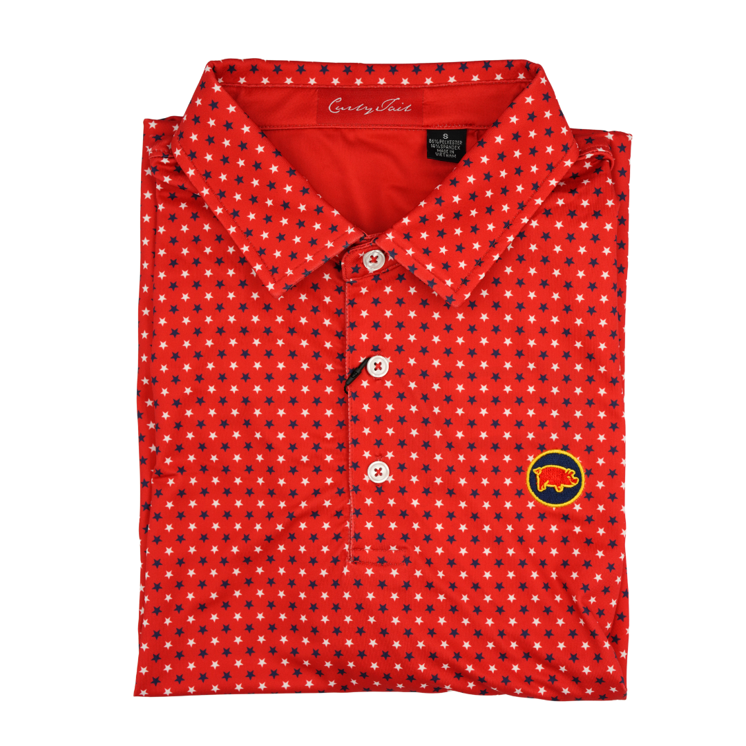 Curly Tail 1977 Stars Polo | Red