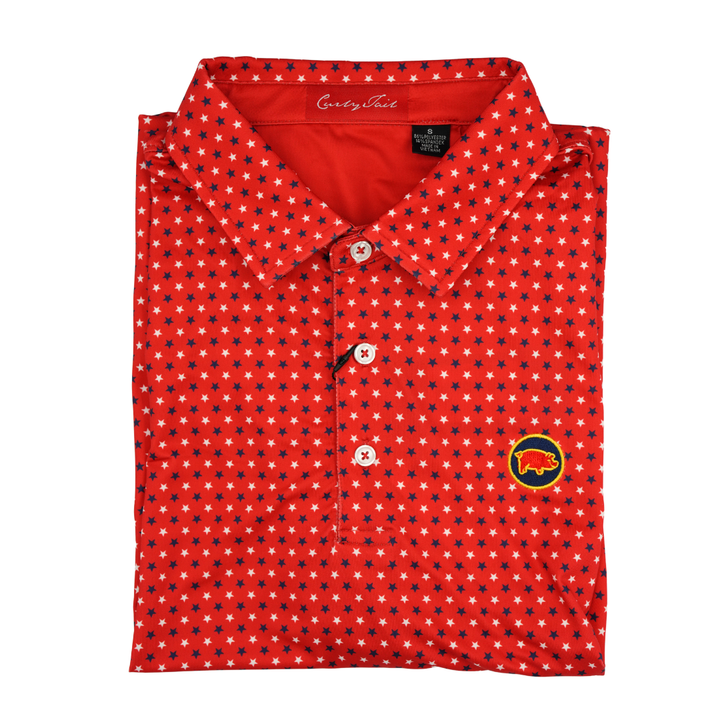 Curly Tail 1977 Stars Polo | Red