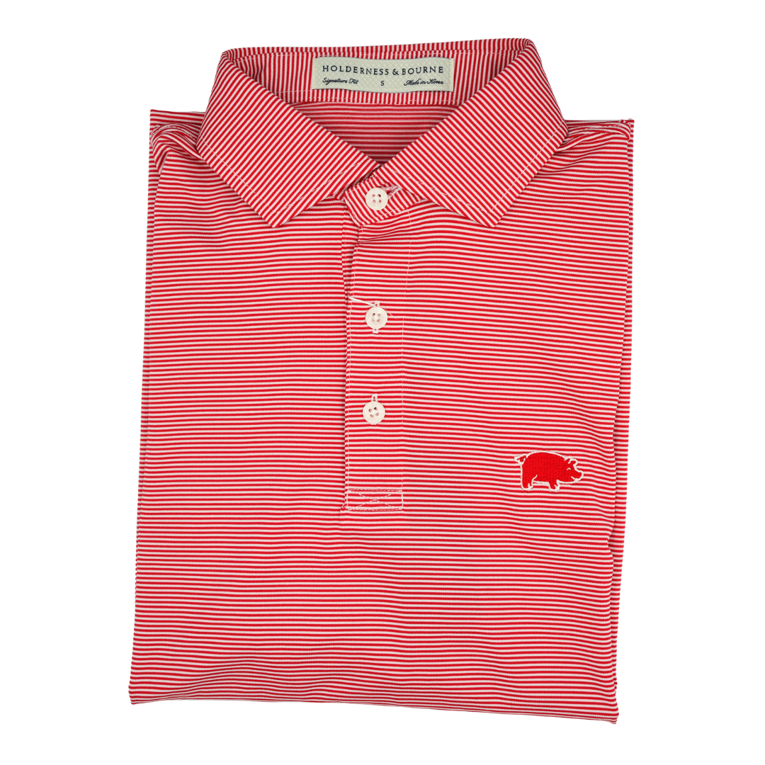 Holderness & Bourne X Curly Tail Perkins Shirt | Liberty Red & White
