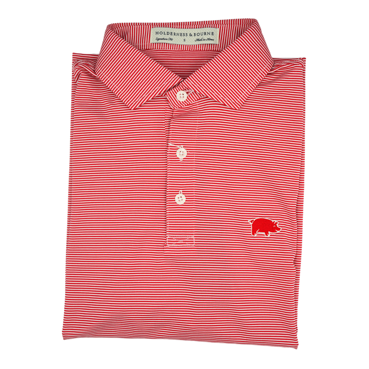 Holderness & Bourne X Curly Tail Perkins Shirt | Liberty Red & White
