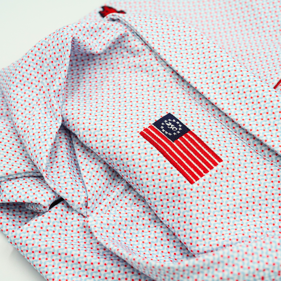 Horn Legend X Curly Tail USA Polo | White / Serenity / Red