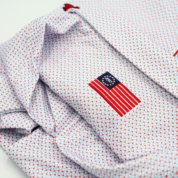 Horn Legend X Curly Tail USA Polo | White / Serenity / Red