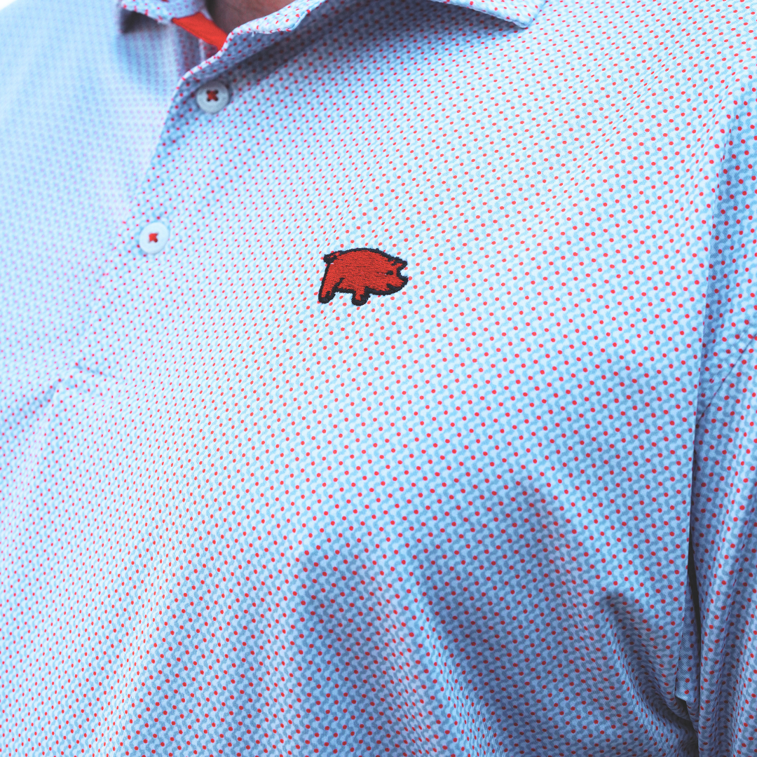 Horn Legend X Curly Tail USA Polo | White / Serenity / Red