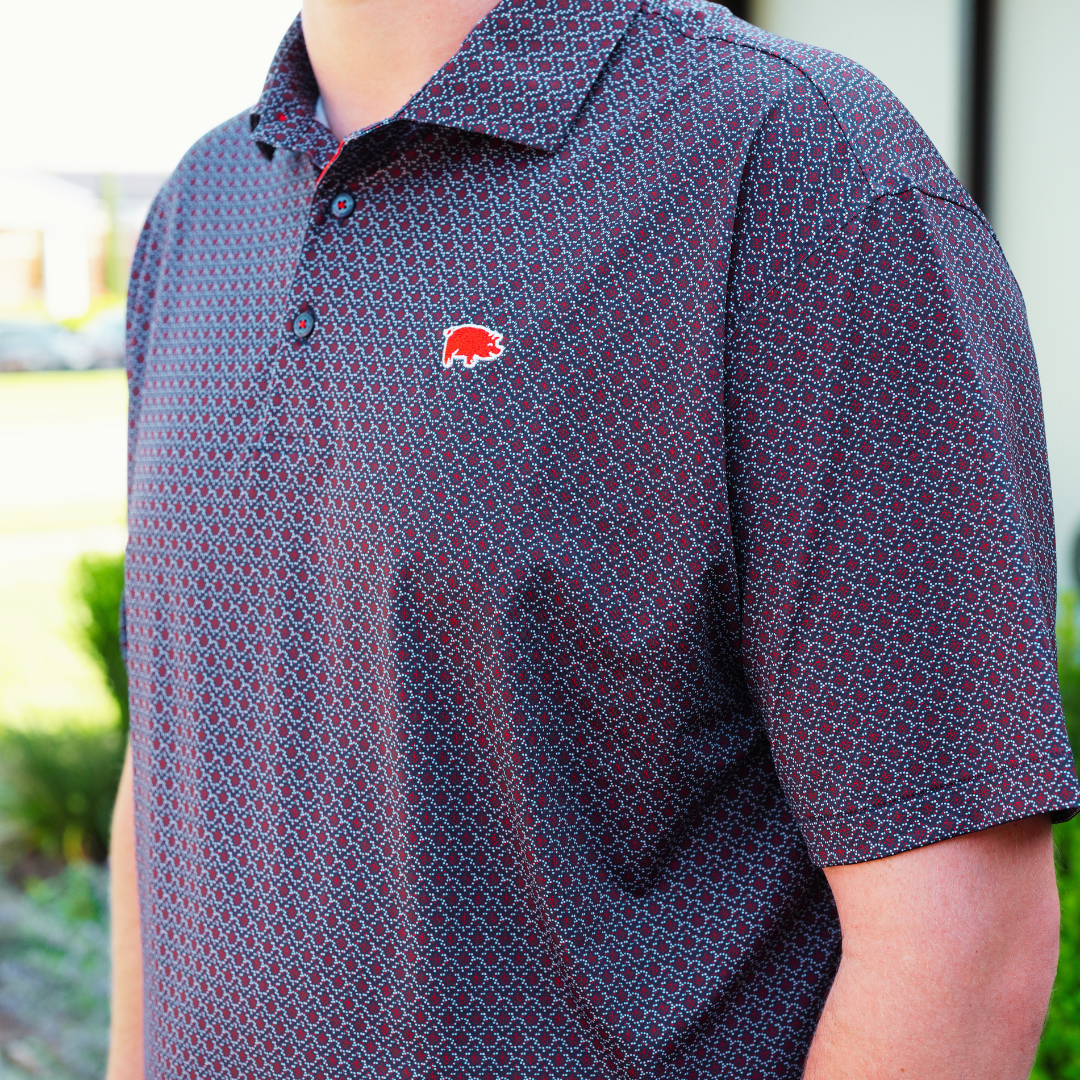 Horn Legend X Curly Tail USA Polo | Navy / Red / White
