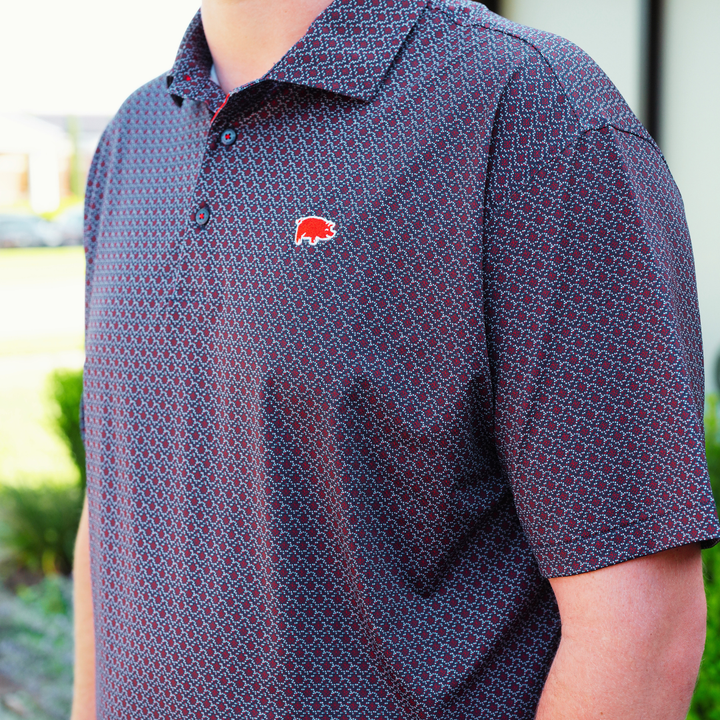 Horn Legend X Curly Tail USA Polo | Navy / Red / White