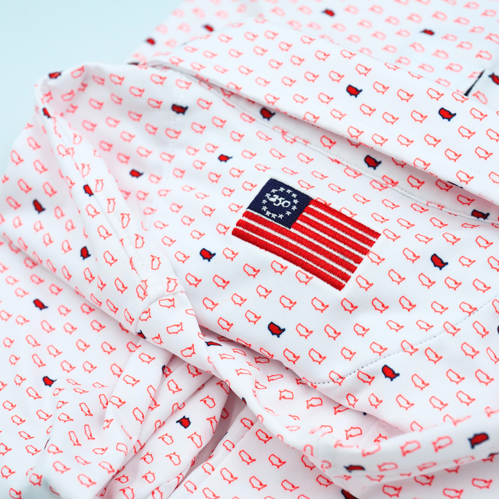 Horn Legend X Curly Tail USA Polo | White / Red / Navy
