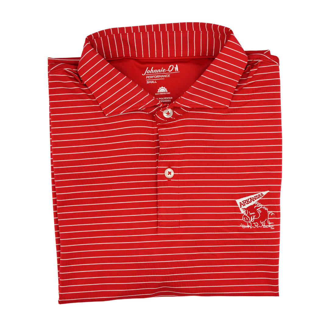 Johnnie-O Pennant Hog Polo | Crimson