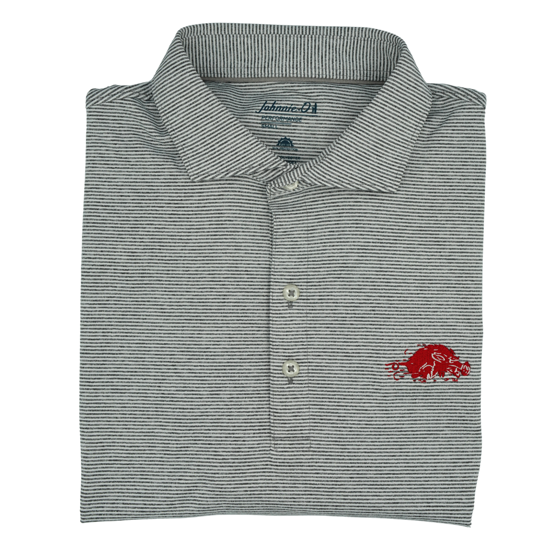 Johnnie-O Slobbering Hog Polo | Charcoal