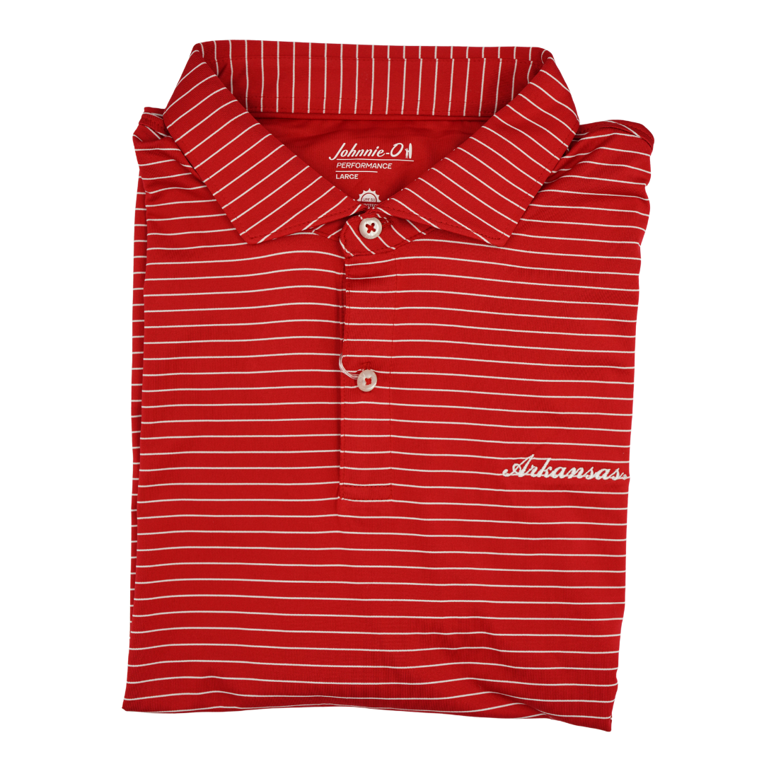 Johnnie-O 'Arkansas' Script Polo | Crimson