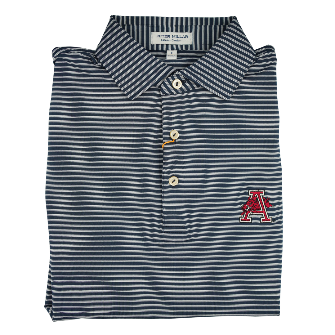 Peter Millar Hog in Front of 'A' Polo | Navy