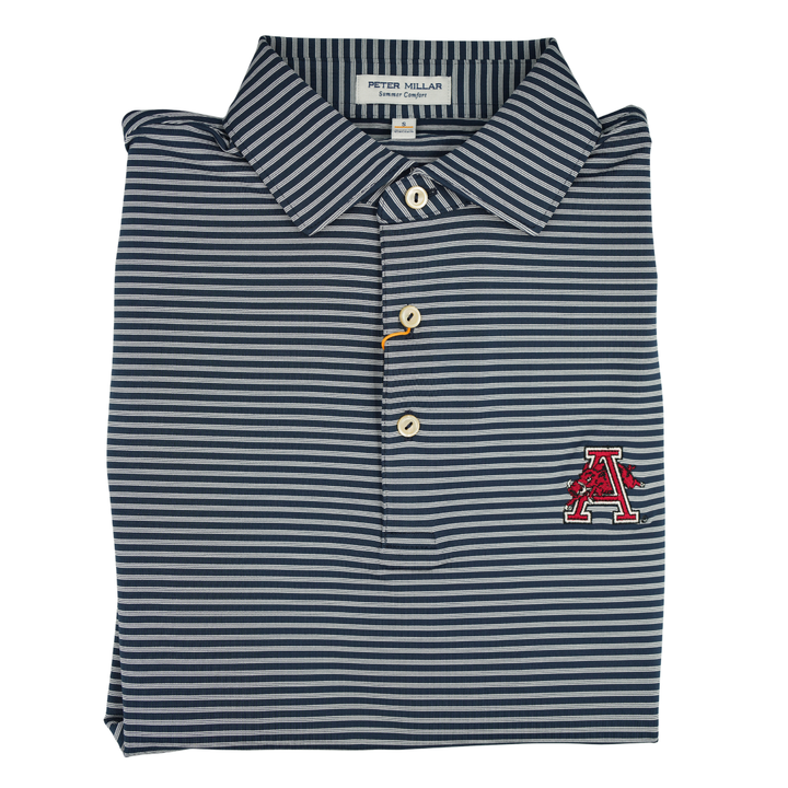 Peter Millar Hog in Front of 'A' Polo | Navy