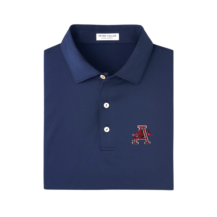 Peter Millar Hog in Front of 'A' Polo | Navy