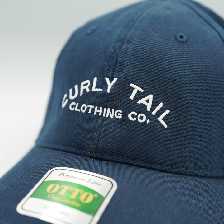 Hi-Fin Otto 'Curly Tail' Script Hat | Navy
