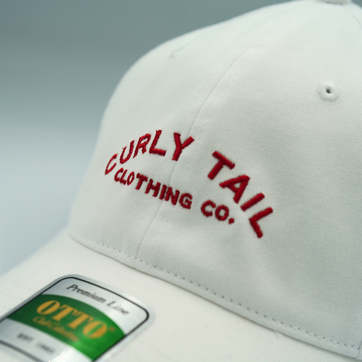 Hi-Fin Otto 'Curly Tail' Script Hat | White
