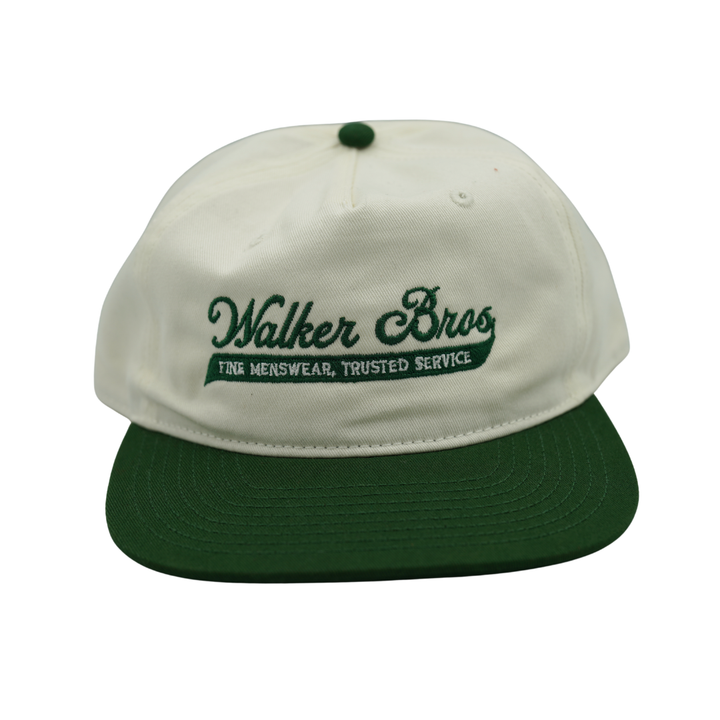 'Walker Bros' 2 Tone Cap'Fine Mensware. Trusted Service' | Forest
