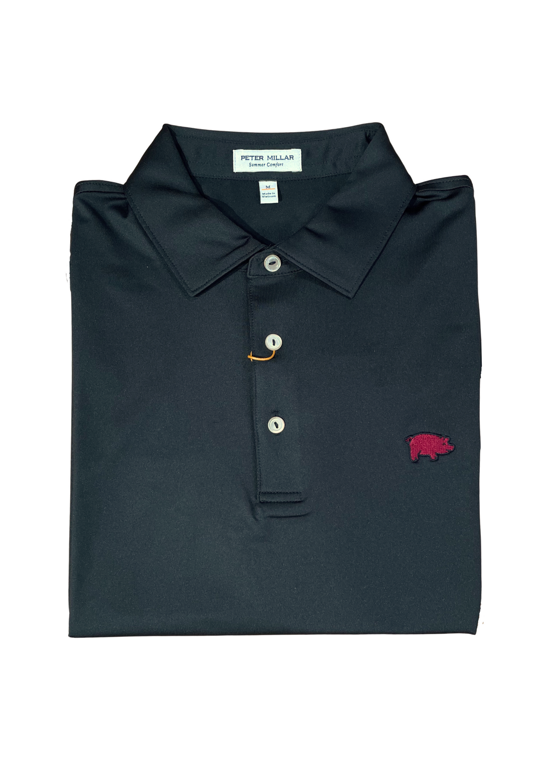 Curly Tail Solid Performance Jersey Polo| Black