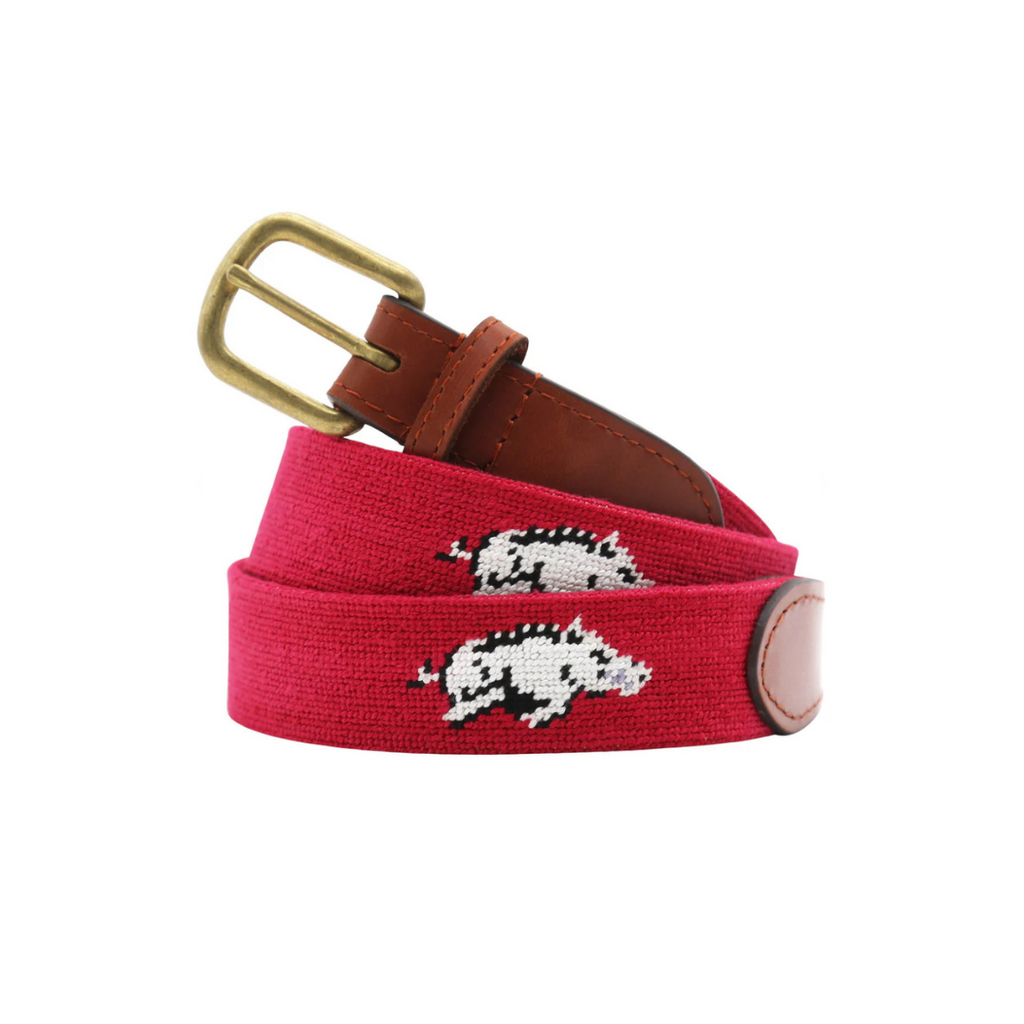 Arkansas Razorback Belt | Cranberry – Walker Brothers