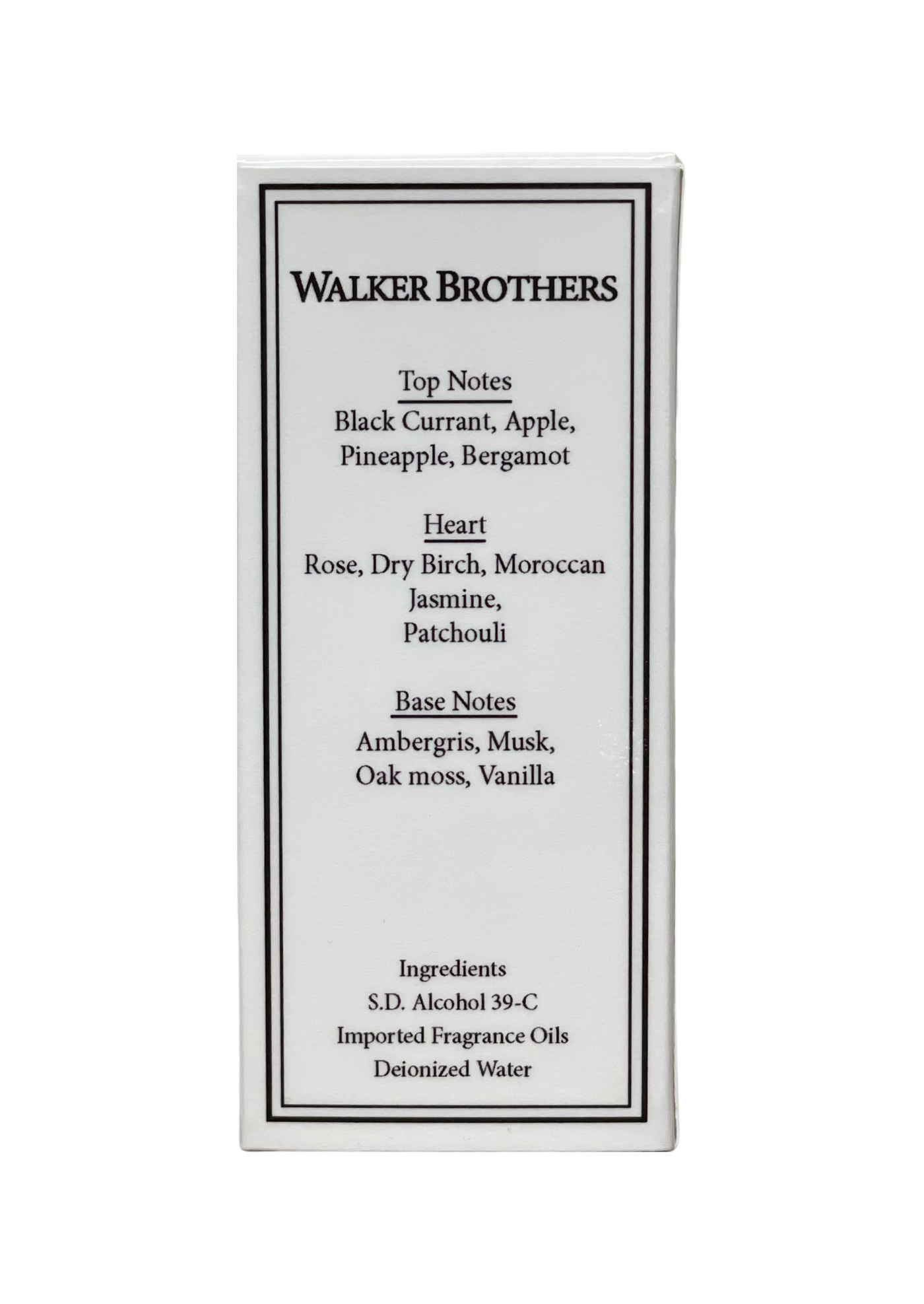 Walker Brothers Limited Edition Cologne