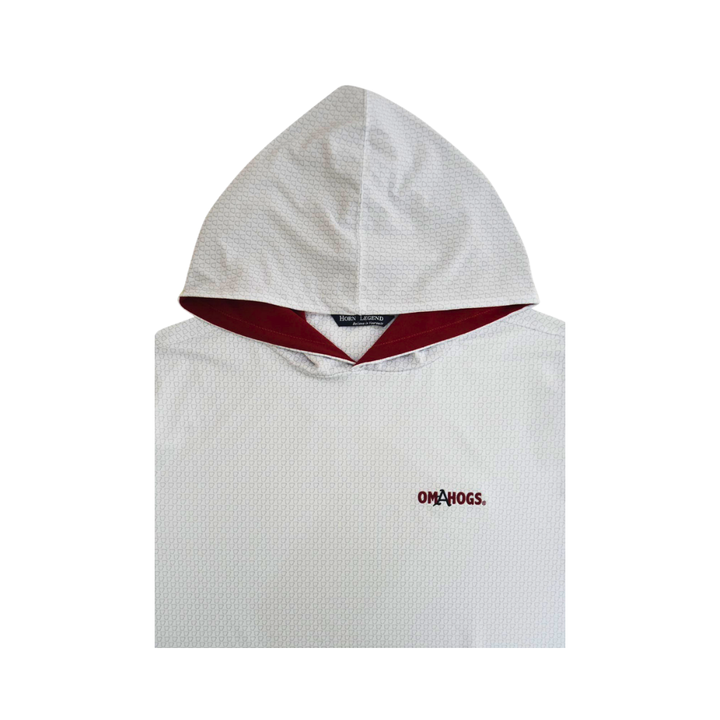 Horn Legend Omahogs State Hoodie | White/ Grey