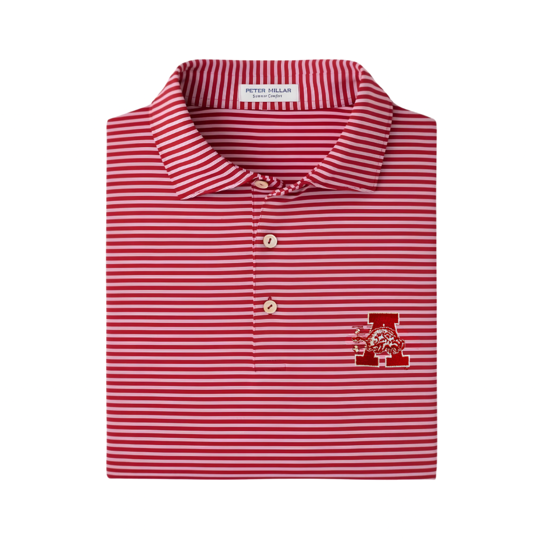 Hog in Front of A Tiebreaker Polo|Crimson
