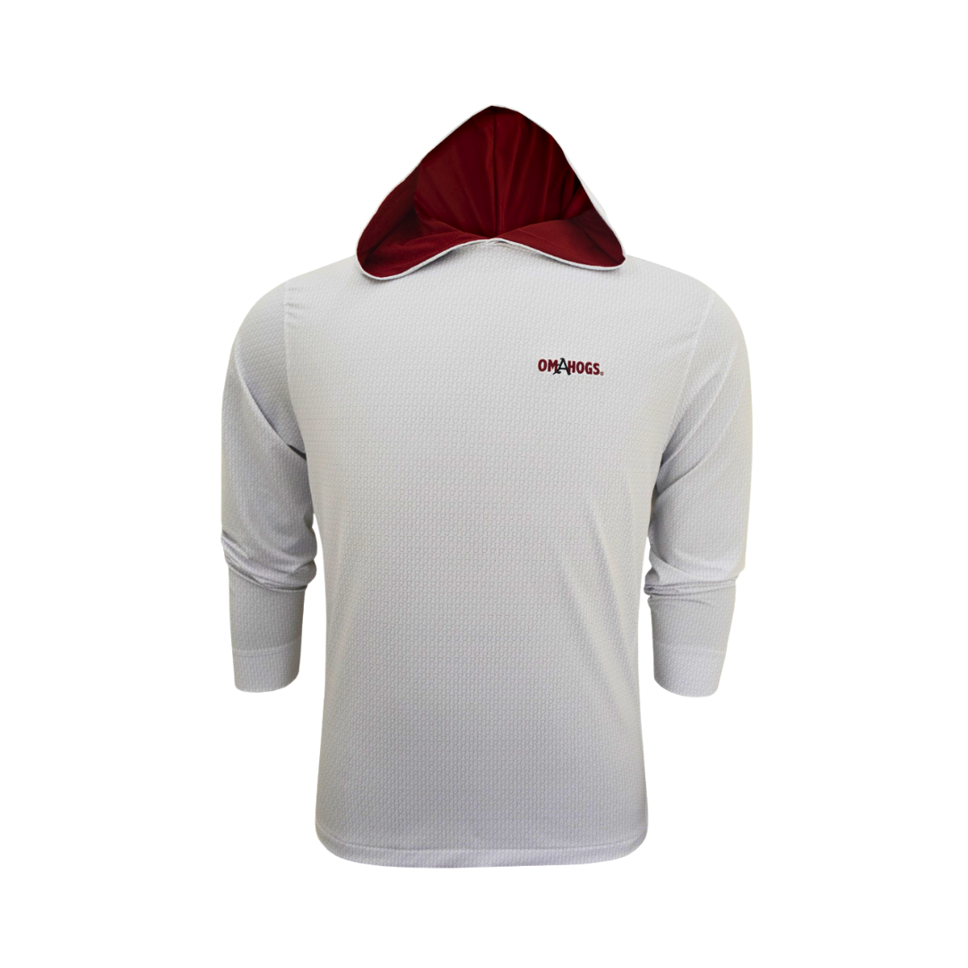 Horn Legend Omahogs State Hoodie | White/ Grey