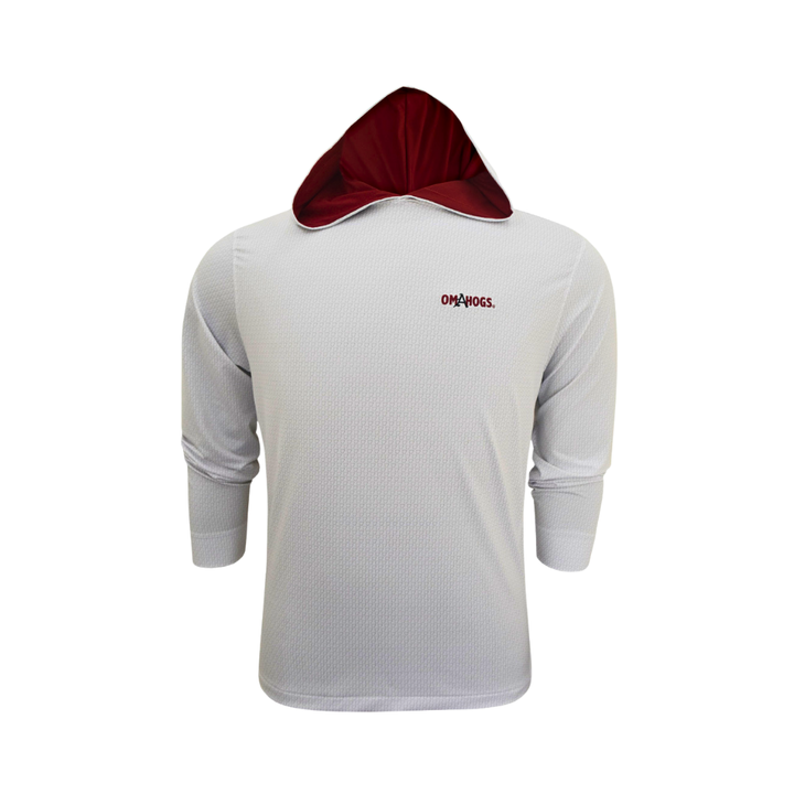 Horn Legend Omahogs State Hoodie | White/ Grey