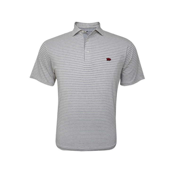 Curly Tail Stripe Polo| Grey