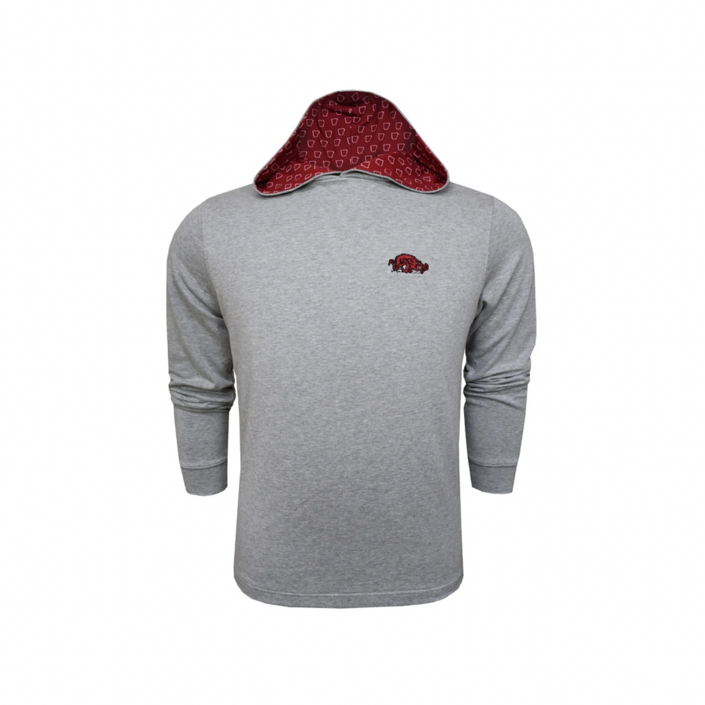 Arkansas Slobber Hog Hoodie| Grey & Crimson – Walker Brothers